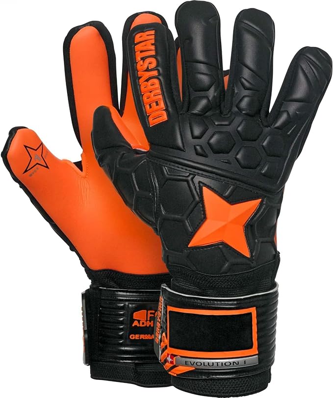 Brankářské rukavice DERBYSTAR Evolution Black-Orange|10,5