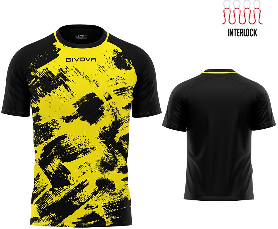 Sportovní triko Givova Art Interlock Yellow-Black|XL