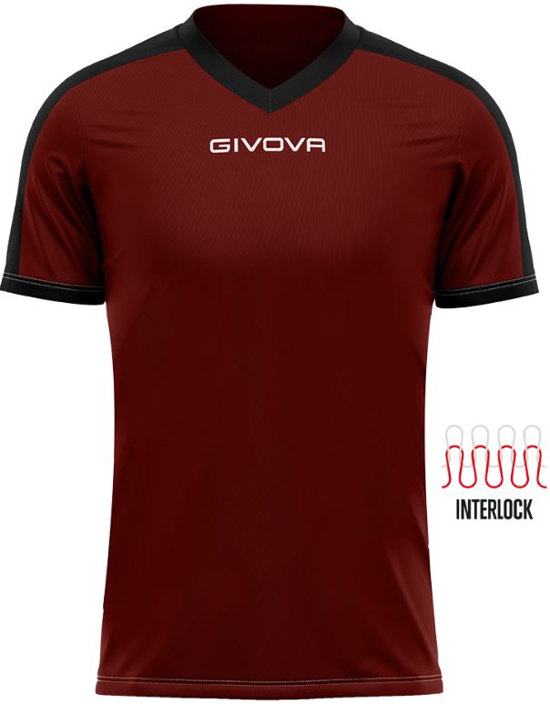Sportovní triko GIVOVA Revolution burgudy-black|L