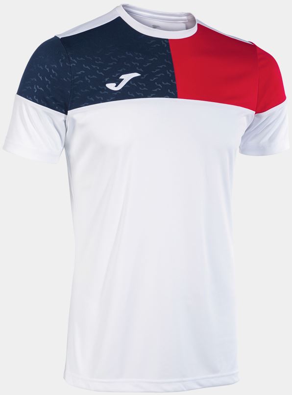 Sportovní triko JOMA Crew White-Red-Navy|3XS
