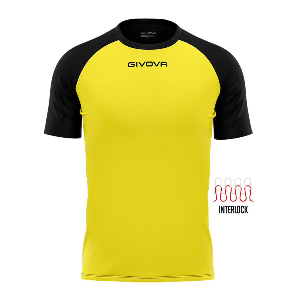 Sportovní triko Givova Capo Yellow-Black|XL