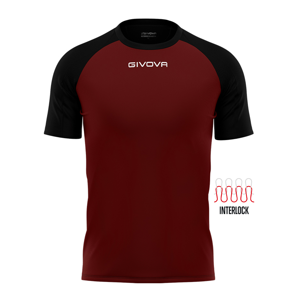 Sportovní triko Givova Capo Granat-Black|L