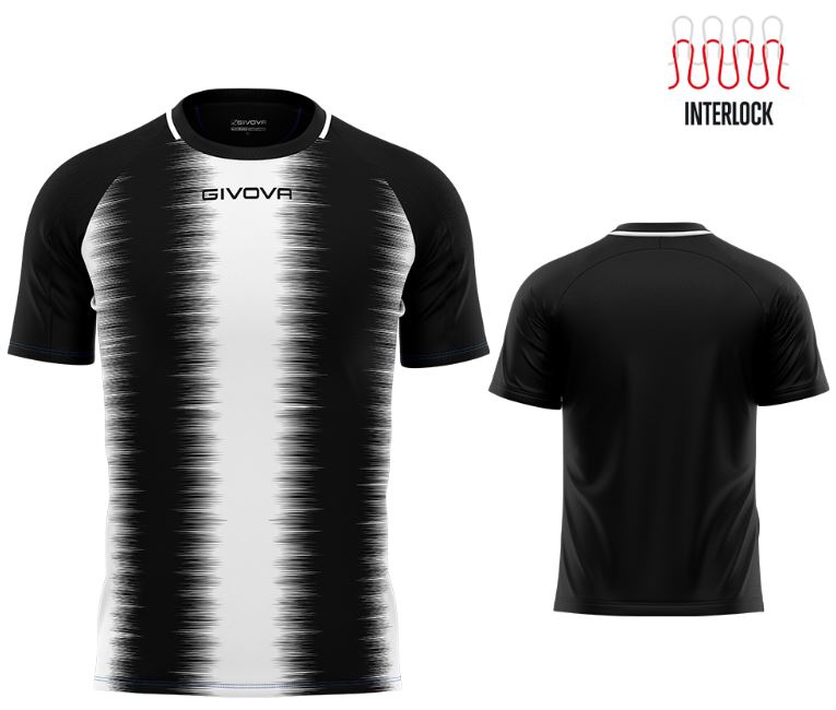 Sportovní triko Givova Stripe black-white|XL