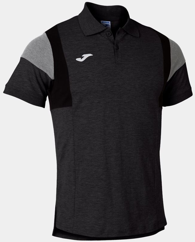 Sportovní triko Joma Sleeve Polo Melange Grey|XL