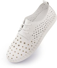 Dámské kožené letní boty NELL White_1