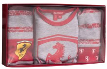 Dětský set Ferrari Jr. Cap Bib Gift Set Grey Melange_1