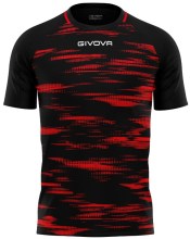 Sportovní triko GIVOVA Pixel black-red_1