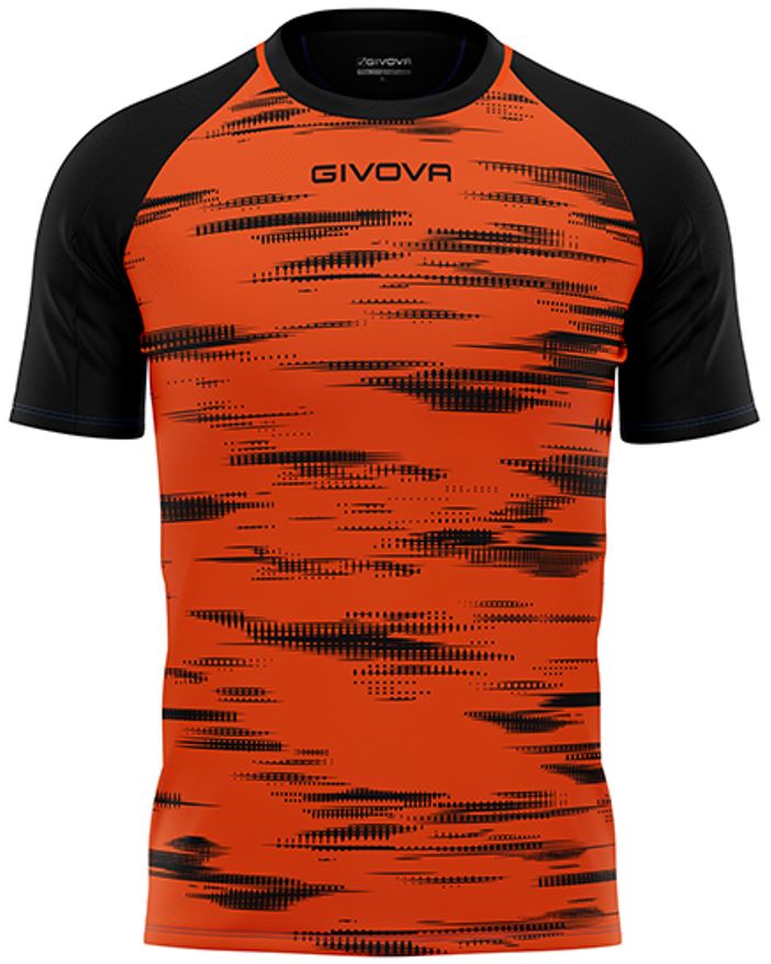 Sportovní triko GIVOVA Pixel orange-black|M