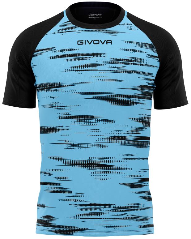 Sportovní triko GIVOVA Pixel sky-black|XL