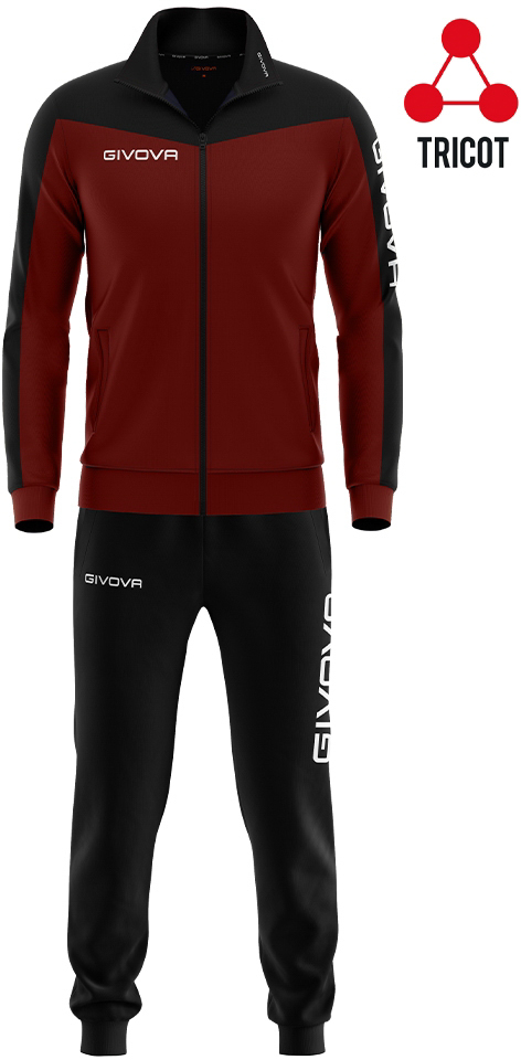 Sportovní souprava GIVOVA Roma burgundy-black|XL