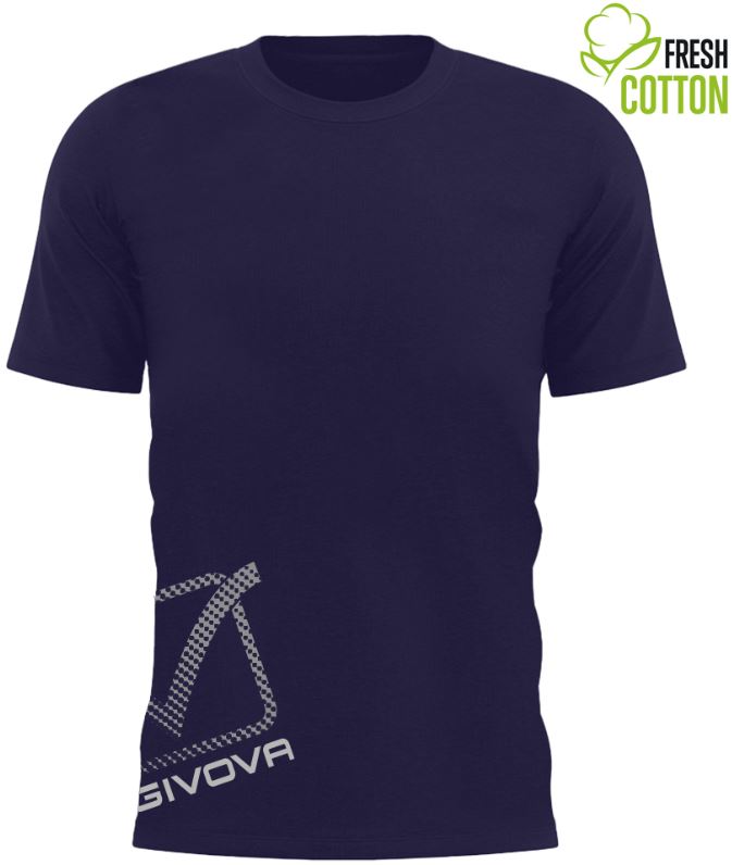 Bavlněné triko GIVOVA Reflective Navy|M
