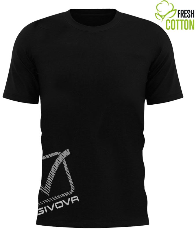 Bavlněné triko GIVOVA Reflective Black|L