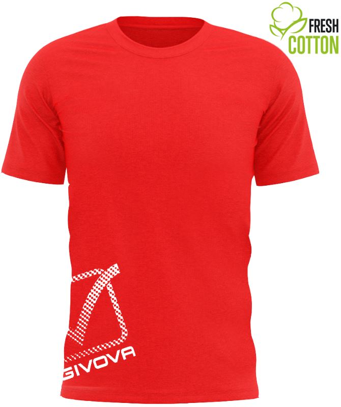 Bavlněné triko GIVOVA Reflective Red|L