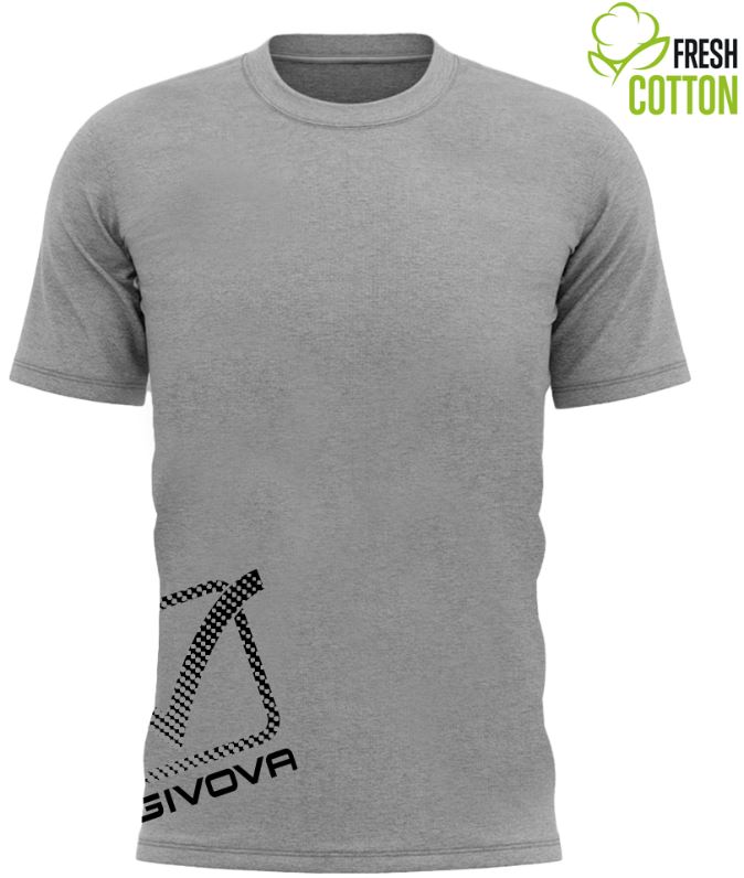 Bavlněné triko GIVOVA Reflective Light Grey|XL