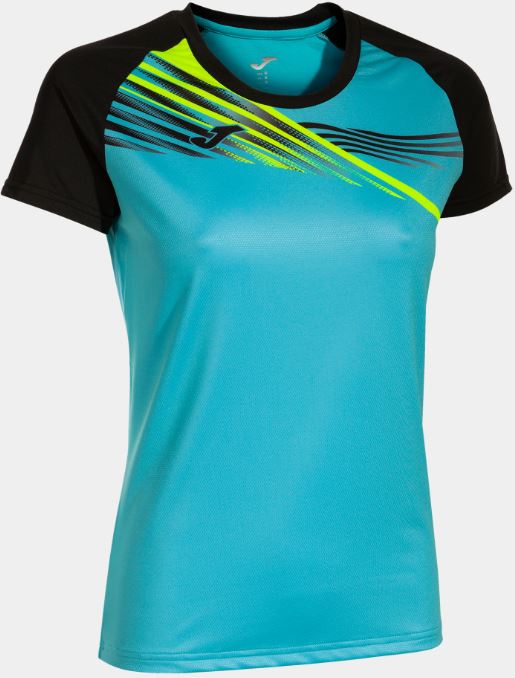 Dámské sportovní triko JOMA Elite X Fluor Turquoise-Black|M